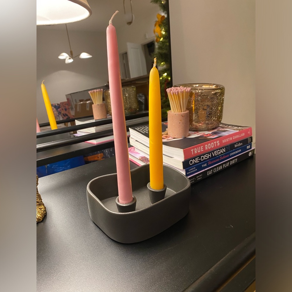 Anthropologie • Candlestick Holder • Granite Color